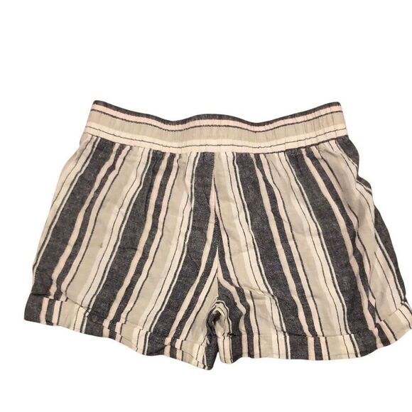 Calvin Klein striped linen blend elastic waist side pockets shorts size 2 - Picture 5 of 10